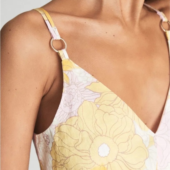 REISS Kay Tie Front Printed Dress - Picture 11 of 11